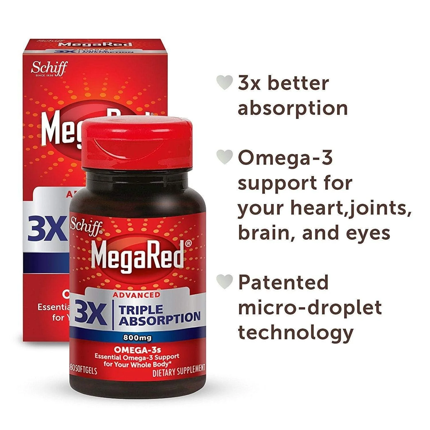 MegaRed Advanced Triple Absorption Omega-3 Fish Oil Supplement - Image 3